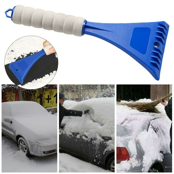 Mini Ice and Snow Scraper 10 Inch, 1 Pcs Car Windshield Snow Brush for Winter, Multi-Purpose Auto Ice Scraper for Truck SUV, Lightweight Ergonomic Design, Car Accessories
