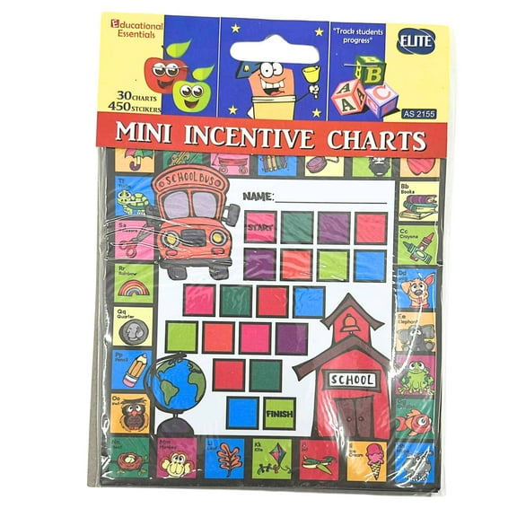 Mini Incentive Charts 30 Charts with 450 Reward Stickers