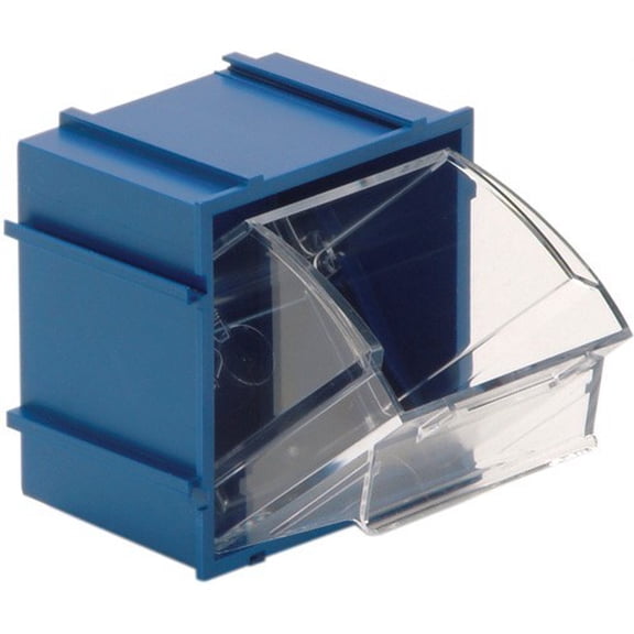 Quantum Storage Systems QTB409-Blue Blue Tip Out Bin with Clear Face
