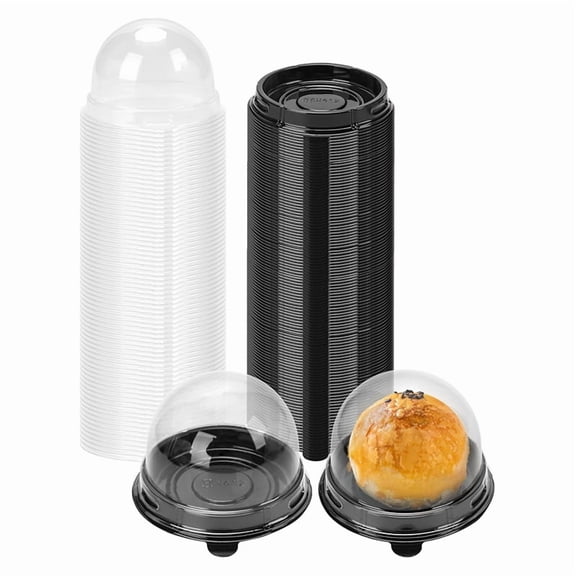 Mini Individual Cupcake Container Mini Cupcake Holder Desk Pet Containers for Chocolate Covered Cookies 100 Pack