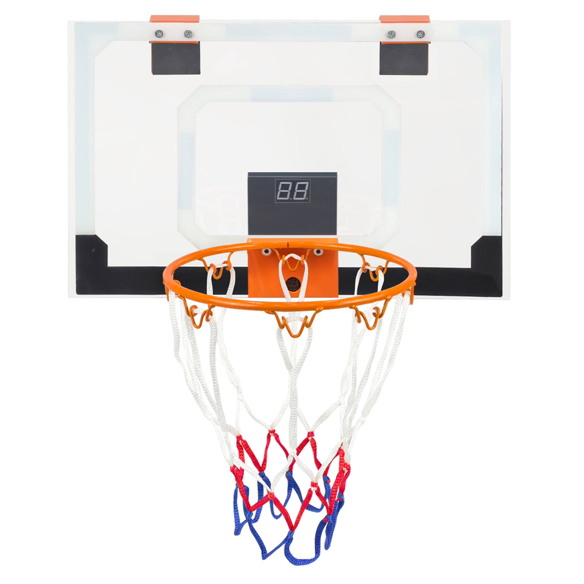 Mini Indoor Basketball Hoop for Kids Adults, Small Basketball Hoop Over The Door Mini Hoop with Tally Register, Wall Mount Hoop Sport Game Interactive Toys Gift for Boys