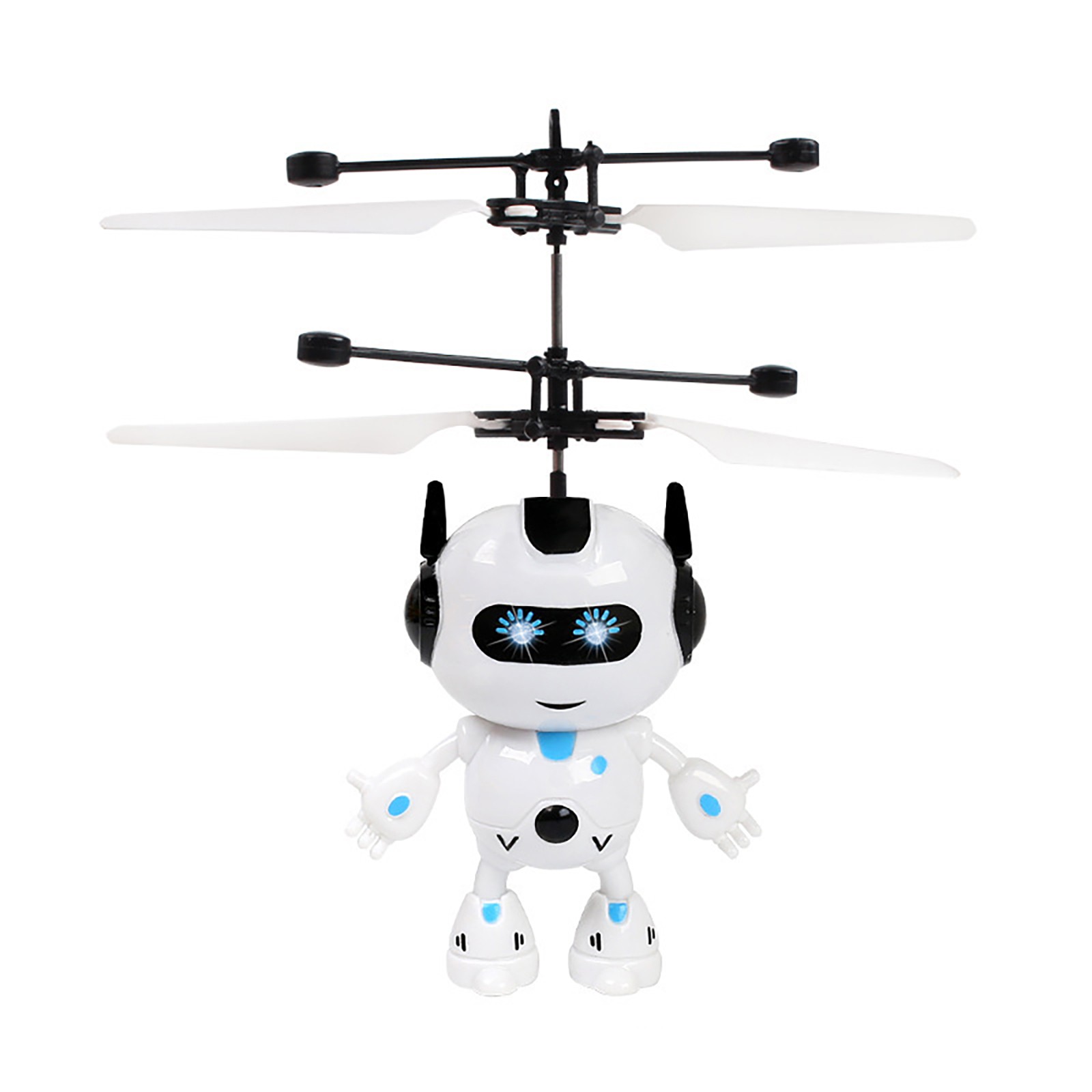 Mustacti Mini Induction Flying Robot 2CH Helicopter Induction Aircraft
