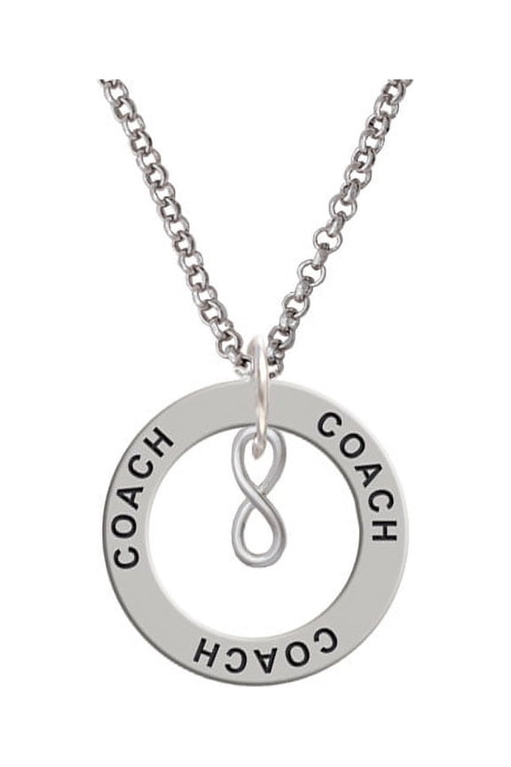 Mini Infinity Sign Coach Affirmation Ring Necklace