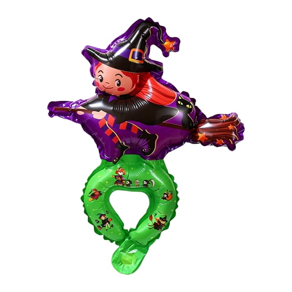 Mini Inflatable Hand Foil Balloons Halloween Bracelet Balloons Assorted Cartoon Halloween Character Decorations Goodie Bag Fillers For Children Party