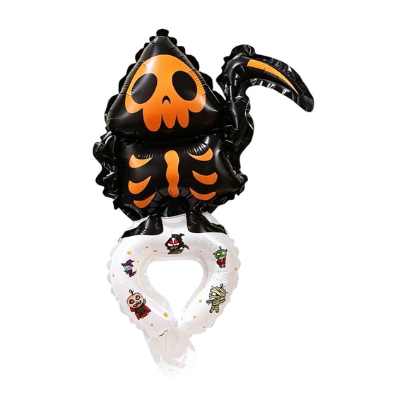 Mini Inflatable Hand Foil Balloons Halloween Bracelet Balloons Assorted Cartoon Halloween Character Decorations Goodie Bag Fillers For Children Party