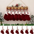 thumbnail image 1 of Mini Initial Christmas Stocking Monogram Embroidered Christmas Stocking Red Knit Mini Stocking Christmas Decorations, 1 of 8