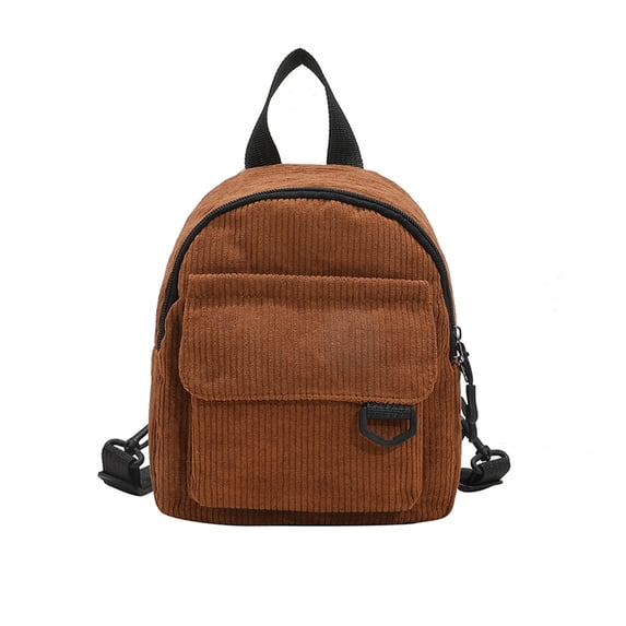 Mini Ins Cute Corduroy Backpack, OL Commuting Small Cosmetic Bag, Adjustable Shoulder Strap Student Bag, Multi Pocket Versatile Schoolbag, Soft Texture Fashion Daily Casual Shoulder Bag