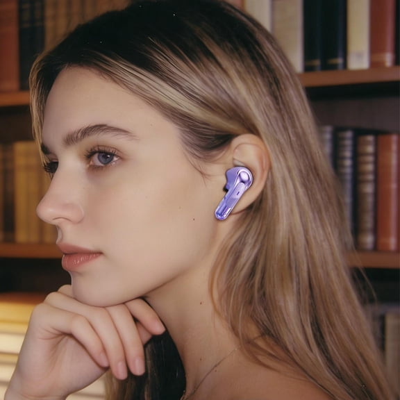 Mini Invisible Bluetooth Earbuds, Small In Ear Wireless Earphones, Noise Canceling Bluetooth Headphones, LED Display Charging Case Earbuds, Bluetooth 5.4 Low Latency HiFi Audio