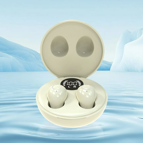 Mini Invisible Earbuds Sleep Headphones Invisible Comfortable Noise-Isolating Sleep Earbuds Hidden Earplugs for Sleep Digital Power Display Ear Buds for Sleeping