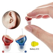 Mini Invisible Hearing Amplifier Digital Magic Ear Personal Sound Amplifier For Seniors And Adults,Inner-Ear Hearing Amplifier,2Pcs Blue&Red