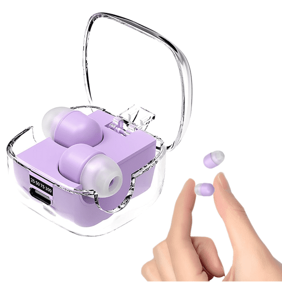 Mini Invisible Small Bluetooth Earbuds Sleeping,Hidden Earbuds,Tiny Earbuds for Small Ears Low Profile Tiny Hidden Discreet Smallest Earbuds,lavender