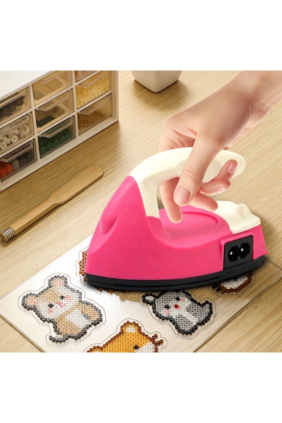 Mini Iron for Bead Fusing Projects – Fast Heating, Compact Design with Precision Tip, Ideal for Perler & Hama Beads, Doll Clothes, Miniature Garments, and Felt Crafts