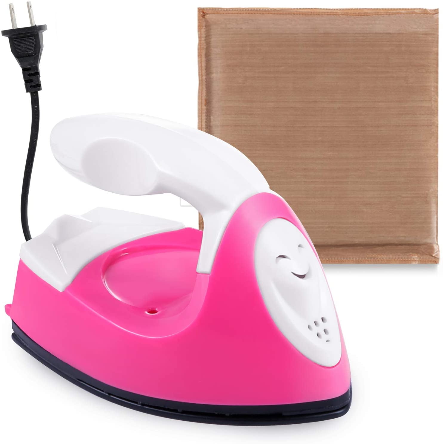 Mini Iron Heat Press Machine Portable Electric Iron with Charging Electric  Wire and Heat Press Pillow for DIY Shoes, Clothes 