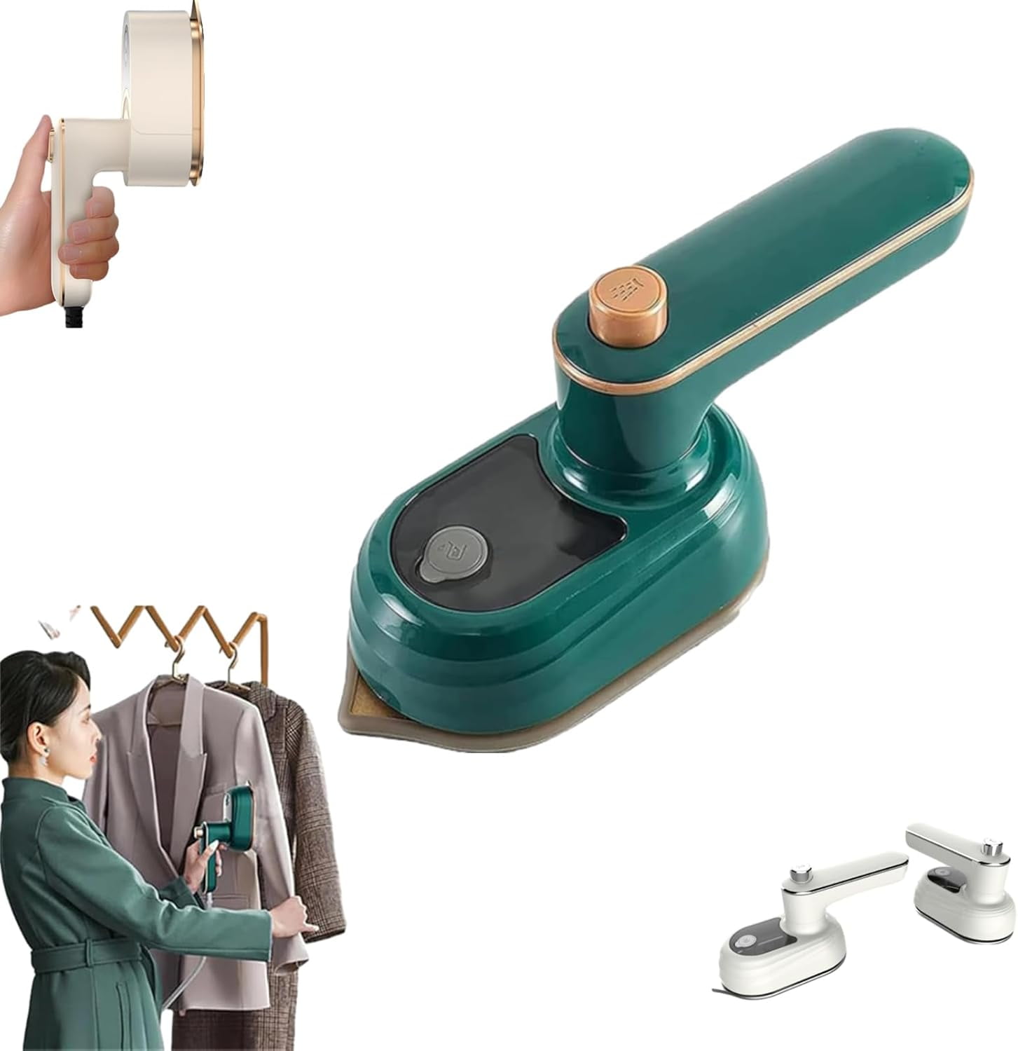 Mini Iron Press For Clothes, Scanovas Ironing, Ironizze Pro Steam Iron, Automatic Ironing Machine, Steamer For Clothes Travel Mini, Portable Fabric Iron Steamer, 360° Rotatable For Home Travel