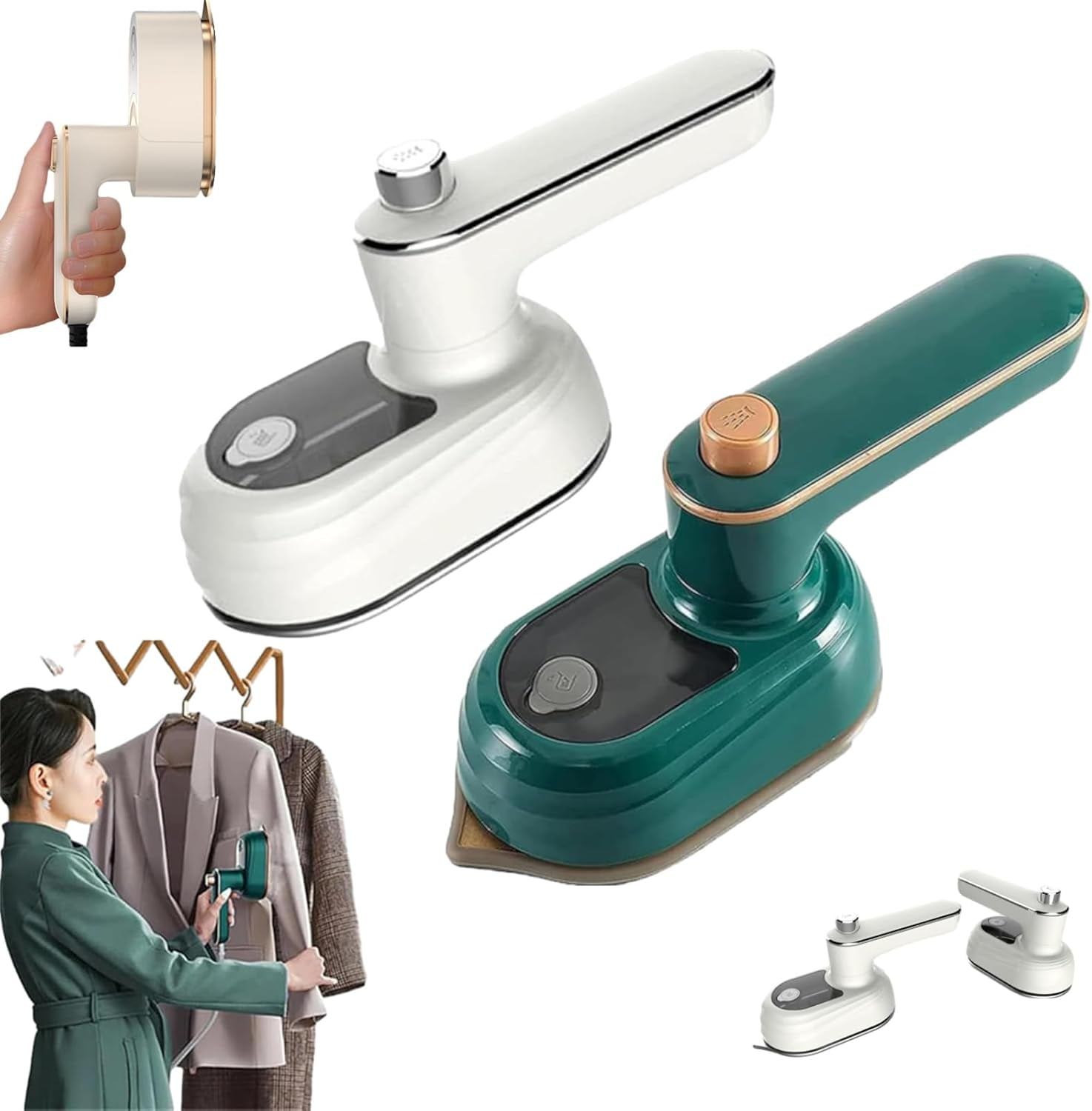 Mini Iron Press For Clothes, Scanovas Ironing, Ironizze Pro Steam Iron, Automatic Ironing Machine, Steamer For Clothes Travel Mini, Portable Fabric Iron Steamer, 360° Rotatable For Home Travel