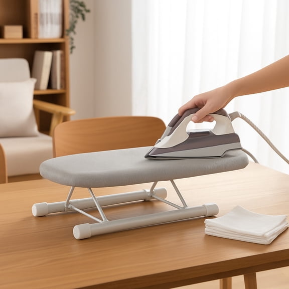 Mini Ironing Board under $5! CQCYD Foldable Mini Ironing Board for Sleeves Cuffs, Portable Ironing Pad with Heat Resistant Cover, Household Travel Ironing Tool