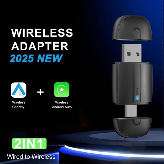 Mini J  Car Wired To Wireless CarPlay 2-in-1 Android Auto Box Dual Interface Car-Machine Interconnection WiFi  Bluetooth