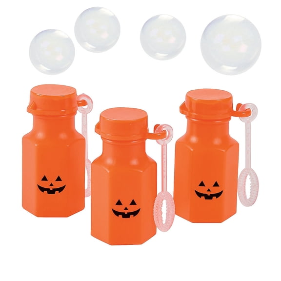 Mini Jack-O-Lantern Bubbles - Toys - 48 Pieces