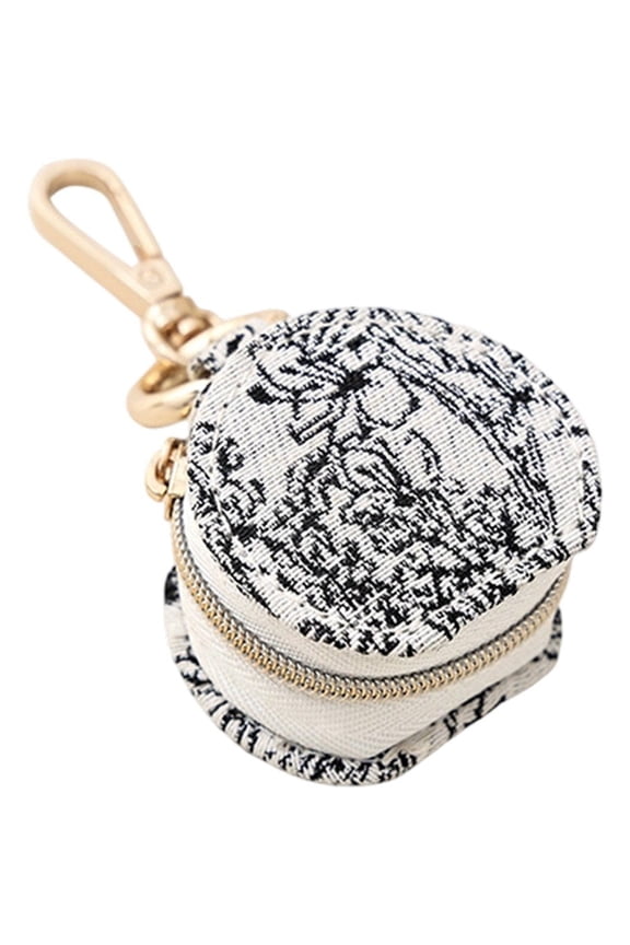 Mini Jewellery Box, Travel Ring Case with Keychain Clip Portable Small Travel Jewellery Case for Women Earrings Rings Necklace