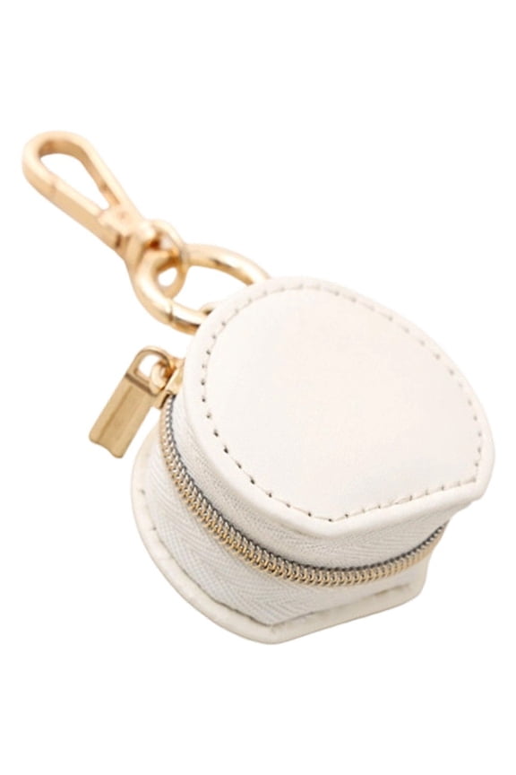 Mini Jewellery Box, Travel Ring Case with Keychain Clip Portable Small Travel Jewellery Case for Women Earrings Rings Necklace