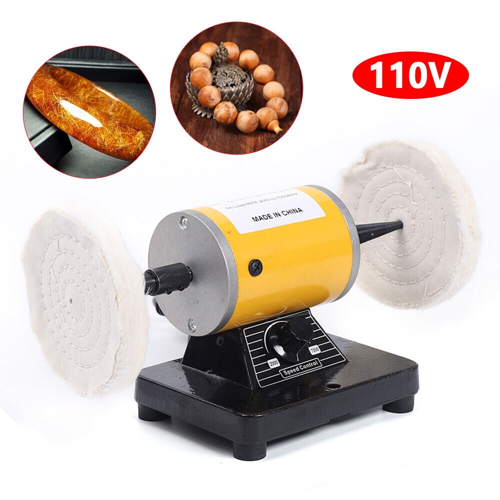 Mini Jewelry Polishing Buffing Machine Lathe Polishing Bench Buffer Polisher Grinder 200W 2000-7000rpm