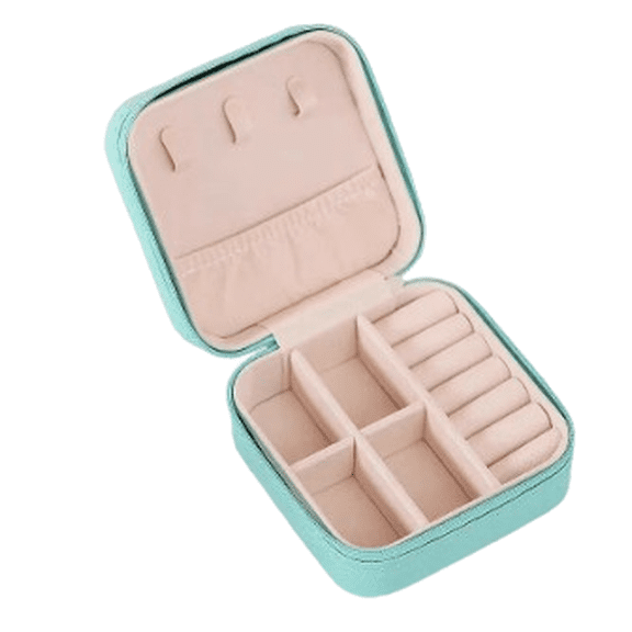 Mini Jewelry Storage Box Travel Case - Green
