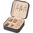 thumbnail image 1 of Mini Jewelry Travel Case, Small Portable Organizer Display Storage Box, For Rings Earrings Necklaces Gifts, 1 of 7