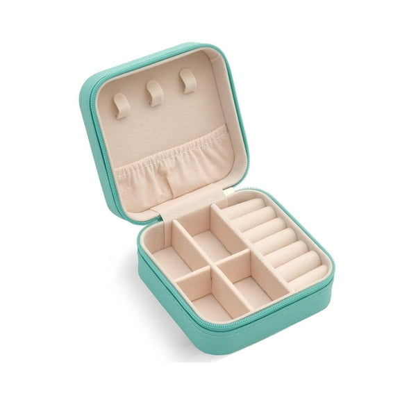 Mini Jewelry Travel Case,Small Travel Jewelry Organizer, Portable Jewelry Box Travel Mini Storage Organizer Portable Display Storage Box For Rings Earrings Necklaces Gifts TRODANCE (Blue)