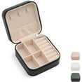 thumbnail image 1 of Mini Jewelry Travel Case,Small Travel Jewelry Organizer, Portable Jewelry Box Travel Mini Storage Organizer Portable Display Storage Box For Rings Earrings Necklaces Gifts, 1 of 5