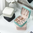 thumbnail image 1 of Mini Jewelry Travel Case, Travel Jewelry Organizer, Portable Jewelry Box Travel Mini Storage Organizer Portable Display Storage Box for Rings Earrings Necklaces, 1 of 3