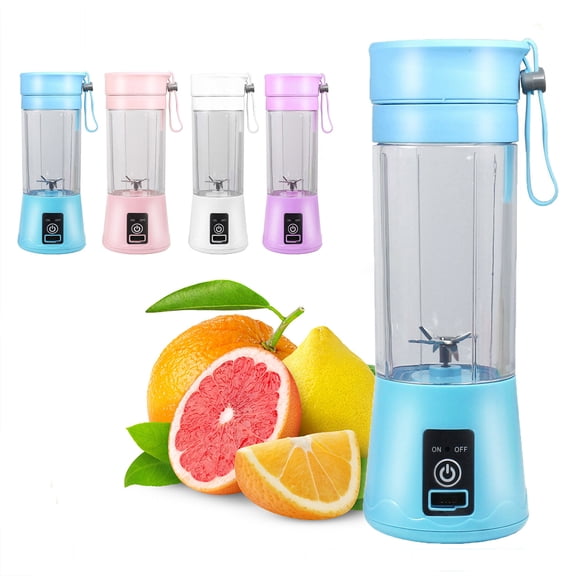 Mini Juice Extractor Smoothie Blender, Rechargeable Mixer Cups Home Kitchen Fitness Gifts, Blue