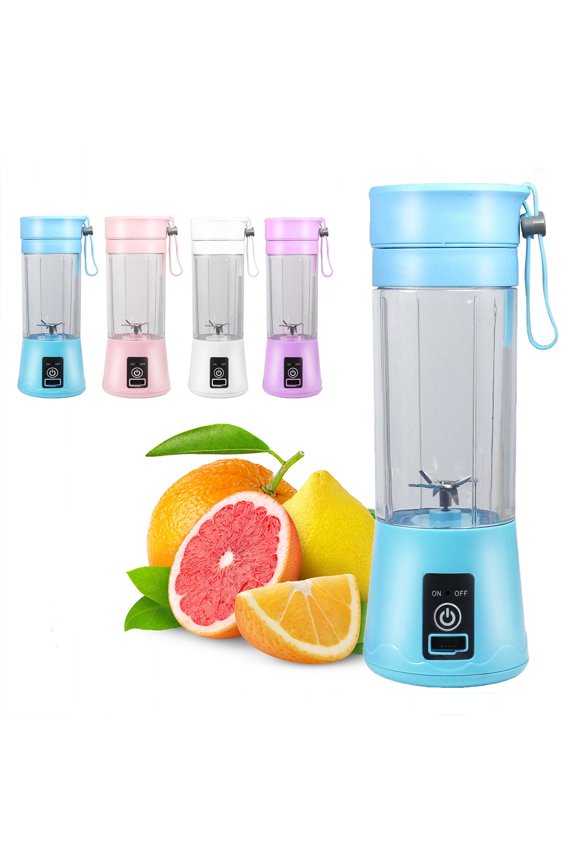 Mini Juice Extractor Smoothie Blender, Rechargeable Mixer Cups Home Kitchen Fitness Gifts, Blue