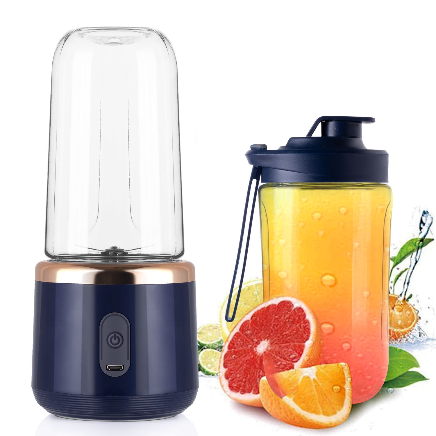 Mini Juicer Cup, Personal Blender for Shakes, Smoothie and Fruit Juice, Mini  Personal Size Mixer with 6 Blades 