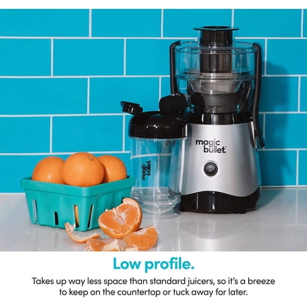 Mini Juicer with Cup, Black and Silver