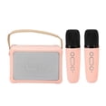 thumbnail image 1 of Mini Karaoke Machine HiFi Dynamic Light Portable Bluetooth Speaker with 2 Wireless Microphone for Kids Adults Pink, 1 of 8