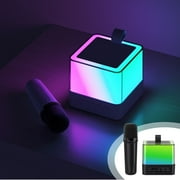 Mini Karaoke Machine for Kids Adults,Portable Bluetooth Karaoke Speaker with 1 Wireless Mics and LED Color Lights,Music Player Toys Gifts for Boys Girls Party Birthday