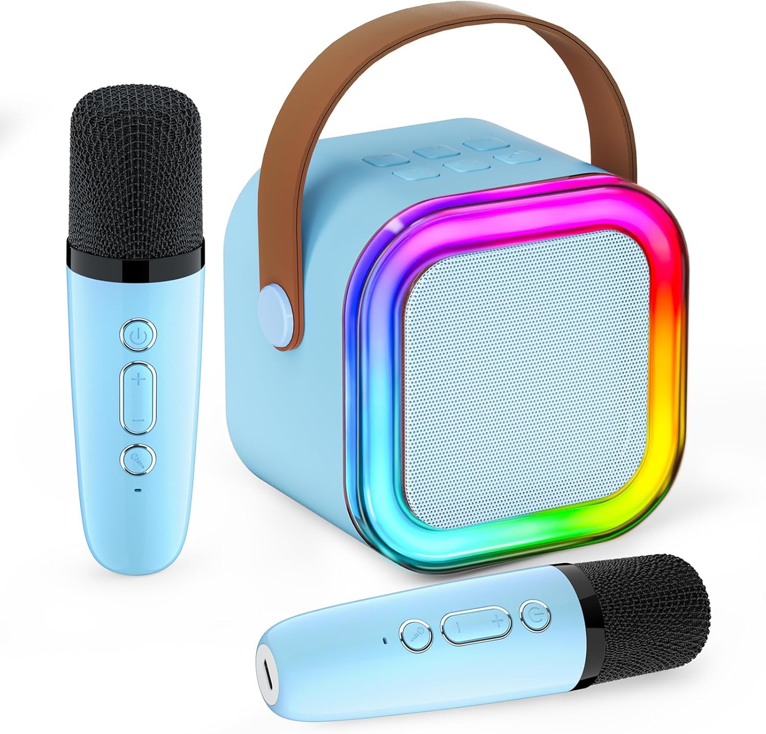 Mini Karaoke Machine for Kids Adults,Portable Bluetooth Speaker with 2 ...