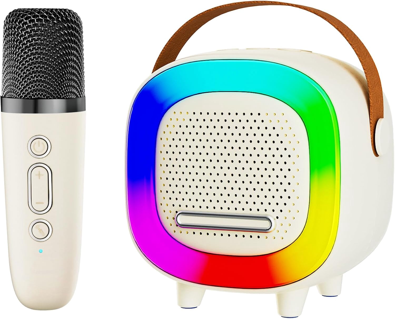 Mini Karaoke Machine Speaker for Kids Adults, Portable Bluetooth with 1 or 2 Wireless Microphones, Children's Day Birthday Gift Ideas for Toys for Teens Boys and Girls Aged 4, 5, 6, 7, 8, 9, 10, 12+
