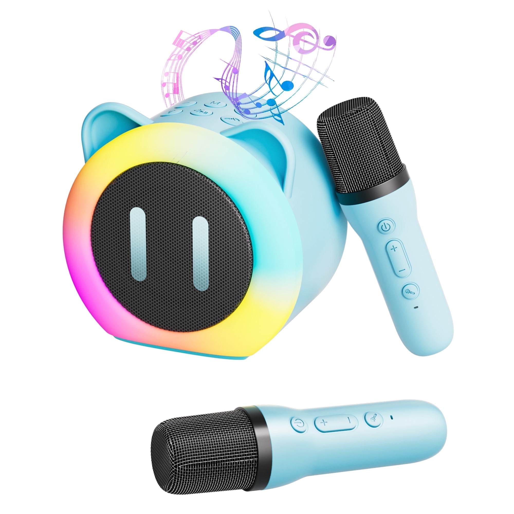 Mini Karaoke Machine for Kids, Portable Bluetooth Speaker with 2 ...