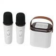 thumbnail image 1 of Mini Karaoke Machine with 2 Wireless Microphones, Professional Portable Small Karaoke Singing Machine for Kids Toddler Boys Girls White, 1 of 8