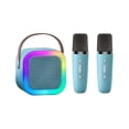 thumbnail image 1 of Mini Karaoke Machine with 2 Wireless Microphones Voice Changer Stereo Sound Portable Bluetooth-compatible Portable Speaker with Light, 1 of 9