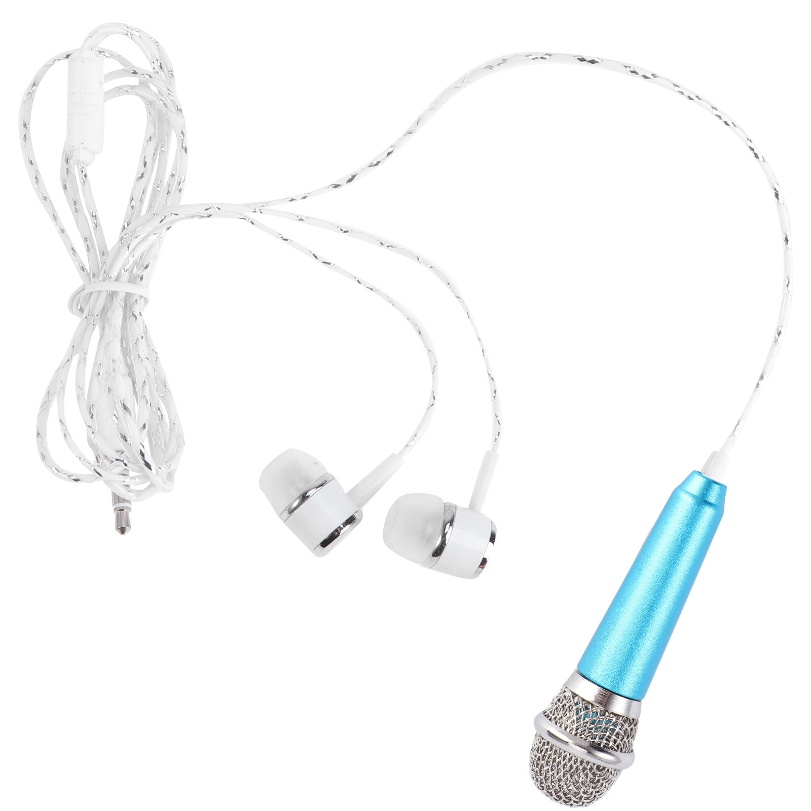 Mini Karaoke Microphone Mini Phone Microphone With Headphones For IOS (Sky  Blue)