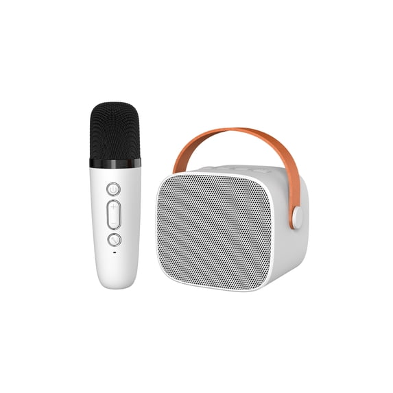Mini Karaoke Speaker with Wireless Microphones,Voice Effects,Led Lights, Portable Singing Machine for Ages 3-12 Years Old Girl Birthday Gift, Kids Karaoke Machine