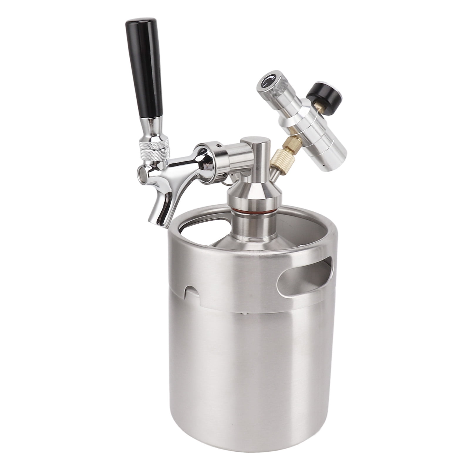 Mini Keg Growler 2L 150PSI Portable Pressurized Stainless Steel Home Keg System Beer Dispenser
