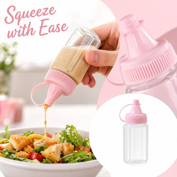 Mini Ketchup Bottle for Lunch Box Accessories,Small Sauce Ketchup Container, Travel Condiment Squeeze Bottles with Lids