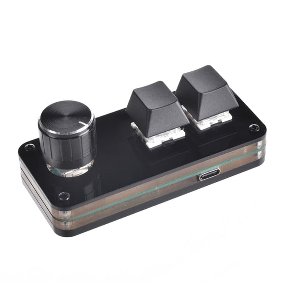 Mini Mechanical Keyboard Computer Universal 2/3/4/5 Key Programmable Key Gaming Keypad with Knob Function Macro Pad