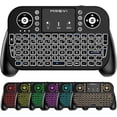 thumbnail image 1 of Mini Keyboard with Toucad-2.4GHz & Bluetooth Dual-Mode,7-Color Backlight, Multimedia Hotkeys, Rechargeable, for Android TV Box, Smart TV, Projector, PS3, PC, Tablet, Windows/iOS/Android, 1 of 5