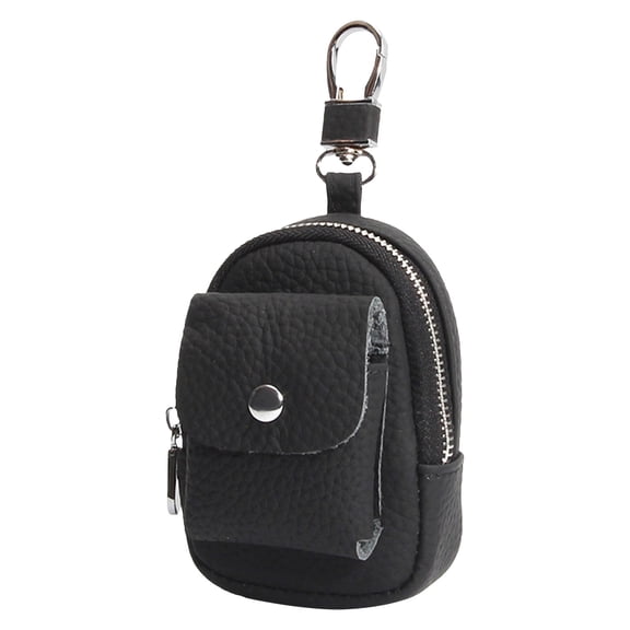 Mini Keychain Backpack, Cute Cosmetic Bag for Women, PU Leather Lipstick Holder, Creative Pendant Keychain Keyrings, Case Coin Purse Wallet Card Holder Zipper Pouch, Portable Travel Storage Bag