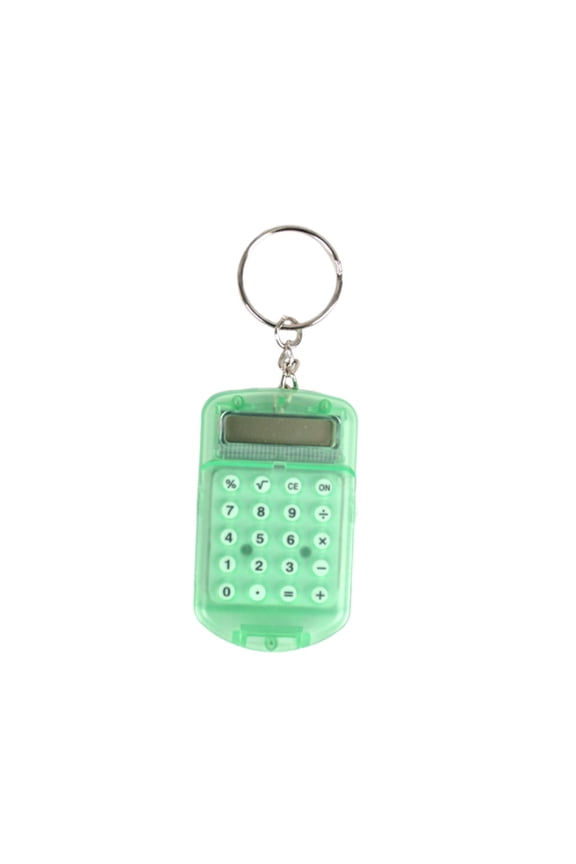 Mini Keychain Calculator, Portable Digital Calculator Key Ring Small Electronic Pocket Calculator for Office, School, and Travel Use