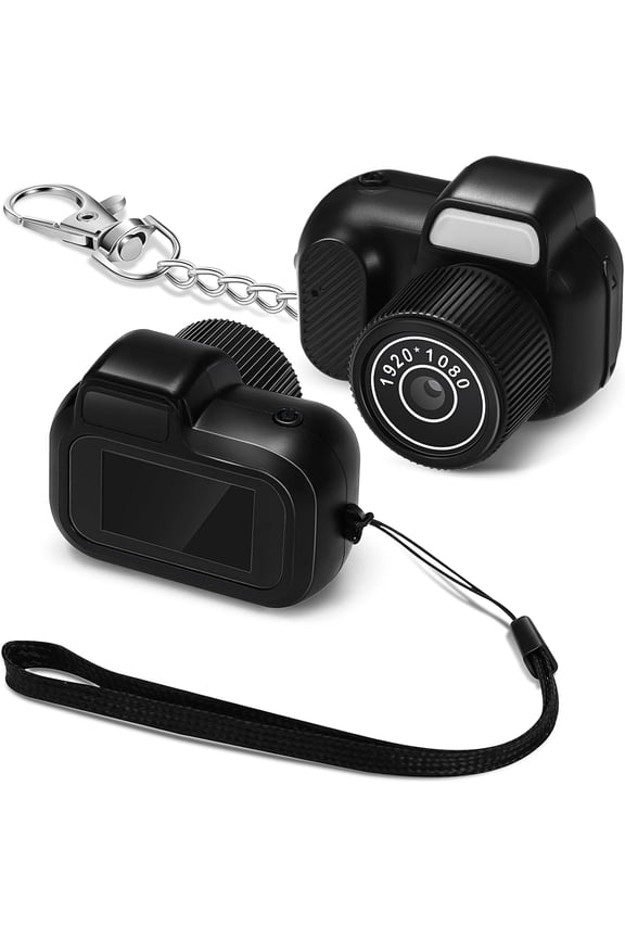 Mini Keychain Camera 1080p Mini Photo Video Camera Retro Portable Micro Video Camcorder with 100 Mins Long Battery Life for Travel Study Recording